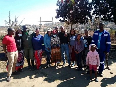 Goal Achievers team doing home visits in Mahwalala under Mbabane east inkhundla